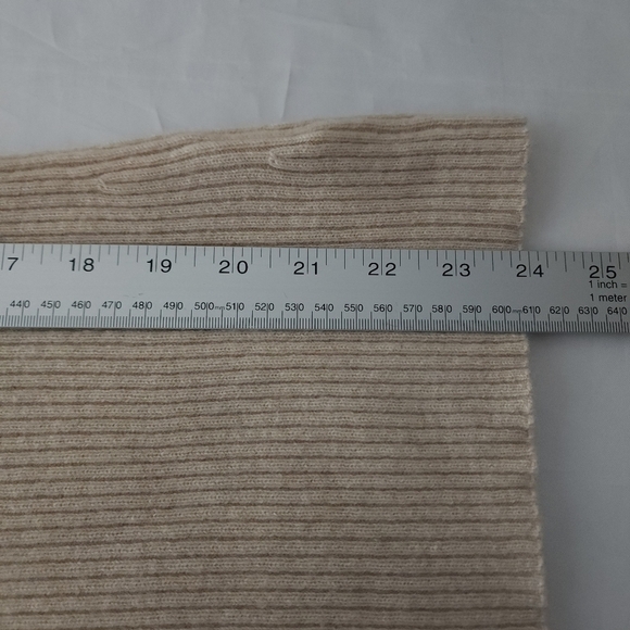 Reformation Victoria Cashmere Turtleneck Sweater in Sand - Picture 9 of 9